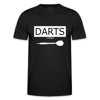 Darts Passion Gift Birthday Idea World Cup - Men's Functional T-Shirt - black - Front - AI Model Male 178 dark (178cm)