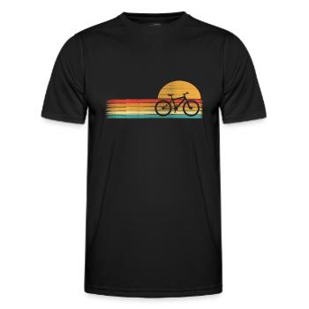 Vélo Vintage Rétro Aquarelle Cool Art - T-shirt sport Homme - noir - Devant - AI Model Male 178 dark (178cm)