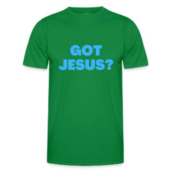 Got Jesus - Christian Quotes - Men's Functional T-Shirt - kelly green - Front - AI Model Male 178 dark (178cm)