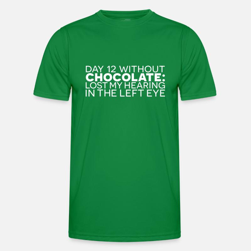 Day 12 without Chocolate Männer Funktions-T-Shirt