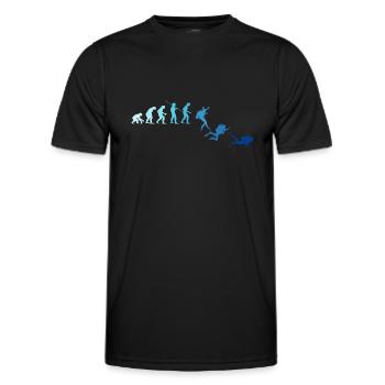 Taucher Evolution Scuba - Männer Funktions-T-Shirt - Schwarz - Vorne - AI Model Male 178 dark (178cm)