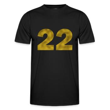 Birthday 22 years - Men's Functional T-Shirt - black - Front - AI Model Male 178 dark (178cm)