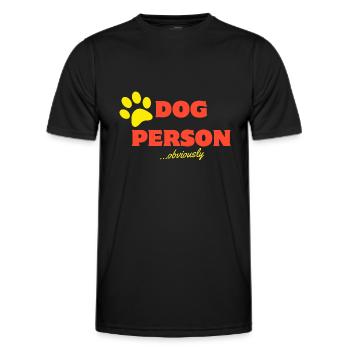 Dog Person - Men's Functional T-Shirt - black - Front - AI Model Male 178 dark (178cm)