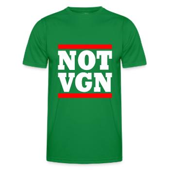 Not vegan - Männer Funktions-T-Shirt - Kelly Green - Vorne - AI Model Male 178 dark (178cm)
