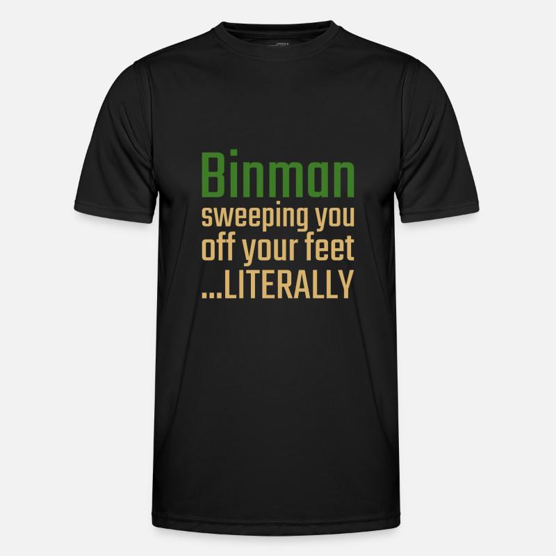 Binman Valentine's Day Sweeping you - Men's Functional T-Shirt - black