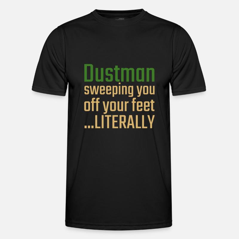 Dustman Valentinstag Sweeping you Männer Funktions-T-Shirt