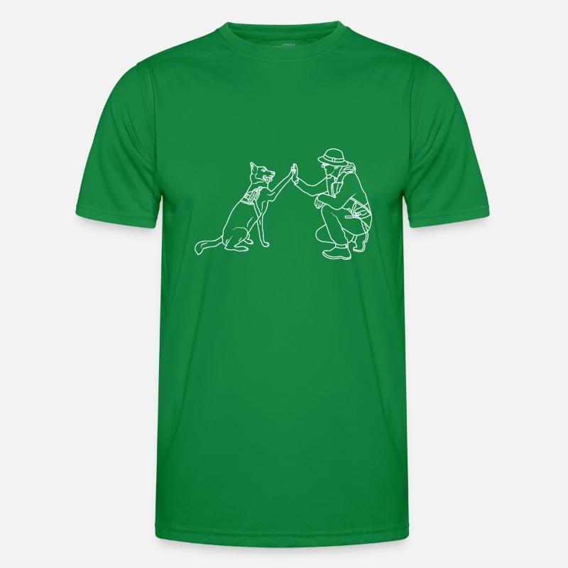 Hund High Five Männer Funktions-T-Shirt