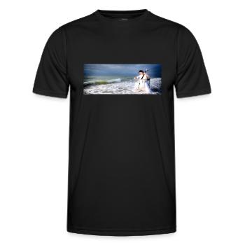 Water music - Men's Functional T-Shirt - black - Front - AI Model Male 178 dark (178cm)