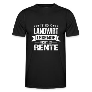 Landwirt Legende Rente Abschied Ruhestand Bauer - Männer Funktions-T-Shirt - Schwarz - Vorne - AI Model Male 178 dark (178cm)