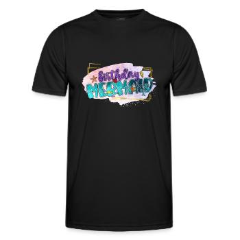 Ocean Sublimation - Men's Functional T-Shirt - black - Front - AI Model Male 178 dark (178cm)