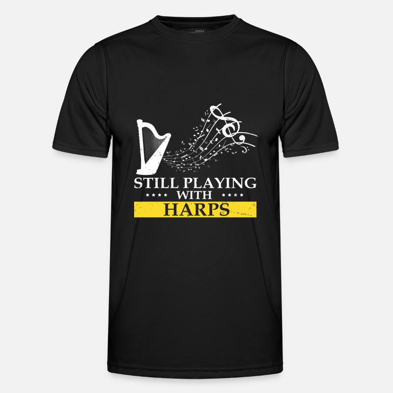 Conceptions de joueurs de harpe pour les conceptions de joueurs de harpe - T-shirt sport Homme - noir