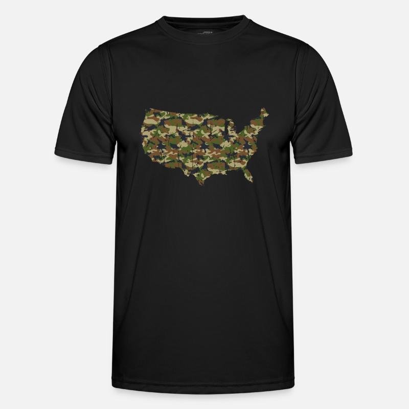 USA Camouflage map Men's Functional T-Shirt