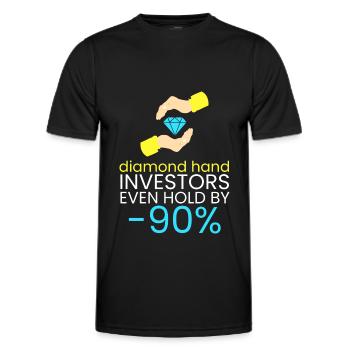 Diamond hands never sell - Men's Functional T-Shirt - black - Front - AI Model Male 178 dark (178cm)