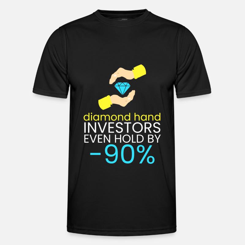 Diamond hands never sell - Men's Functional T-Shirt - black