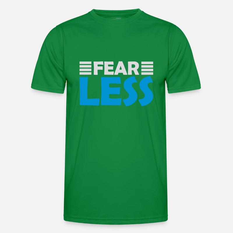 fearless Text Zitat Design Männer Funktions-T-Shirt