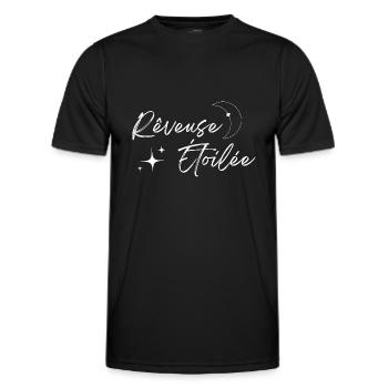Rêveuse étoilée - T-shirt sport Homme - noir - Devant - AI Model Male 178 dark (178cm)