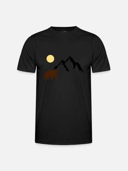 Mountain Bear - Men's Functional T-Shirt - black