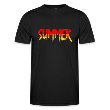 Summer Sommer - Men's Functional T-Shirt - black - Front - AI Model Male 178 dark (178cm)