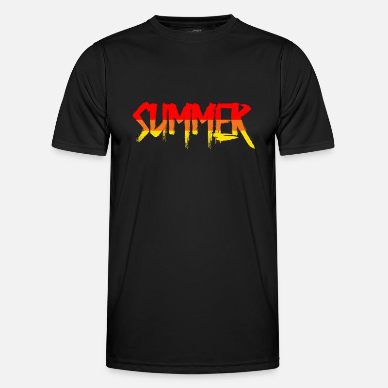 Summer Sommer - Männer Funktions-T-Shirt - Schwarz
