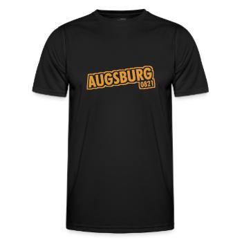 Augsburg 0821 Vorwahl - Männer Funktions-T-Shirt - Schwarz - Vorne - AI Model Male 178 dark (178cm)