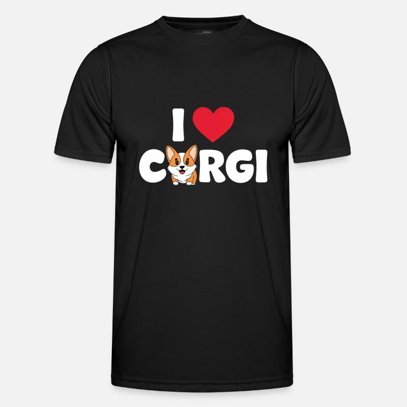 corgi - Men's Functional T-Shirt - black