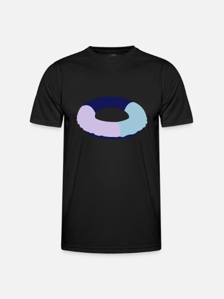 schwimmring - Männer Funktions-T-Shirt - Schwarz