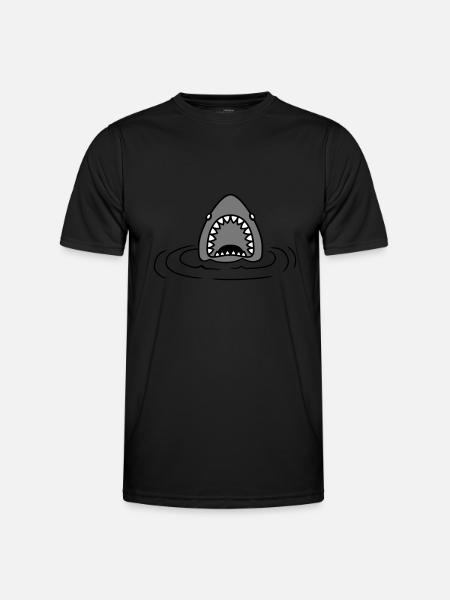 Emerging shark design - Men's Functional T-Shirt - black