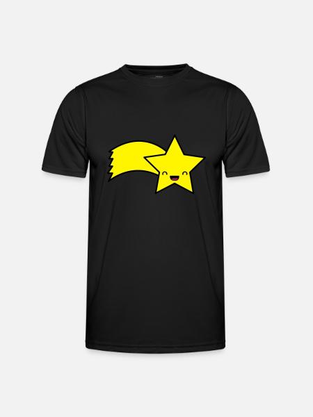 sternschnuppe_002 - Männer Funktions-T-Shirt - Schwarz
