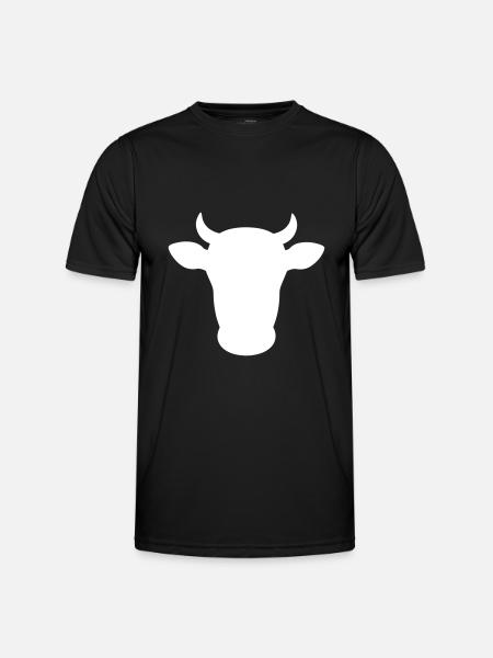 cow head beef - Men's Functional T-Shirt - black