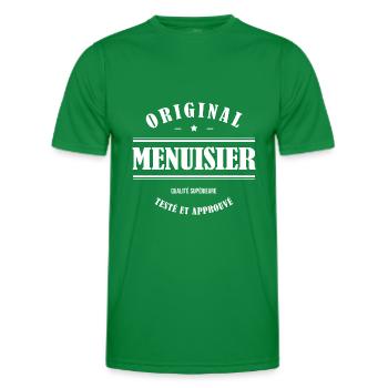 MENUISIER ORIGINAL - T-shirt sport Homme - vert - Devant - AI Model Male 178 dark (178cm)