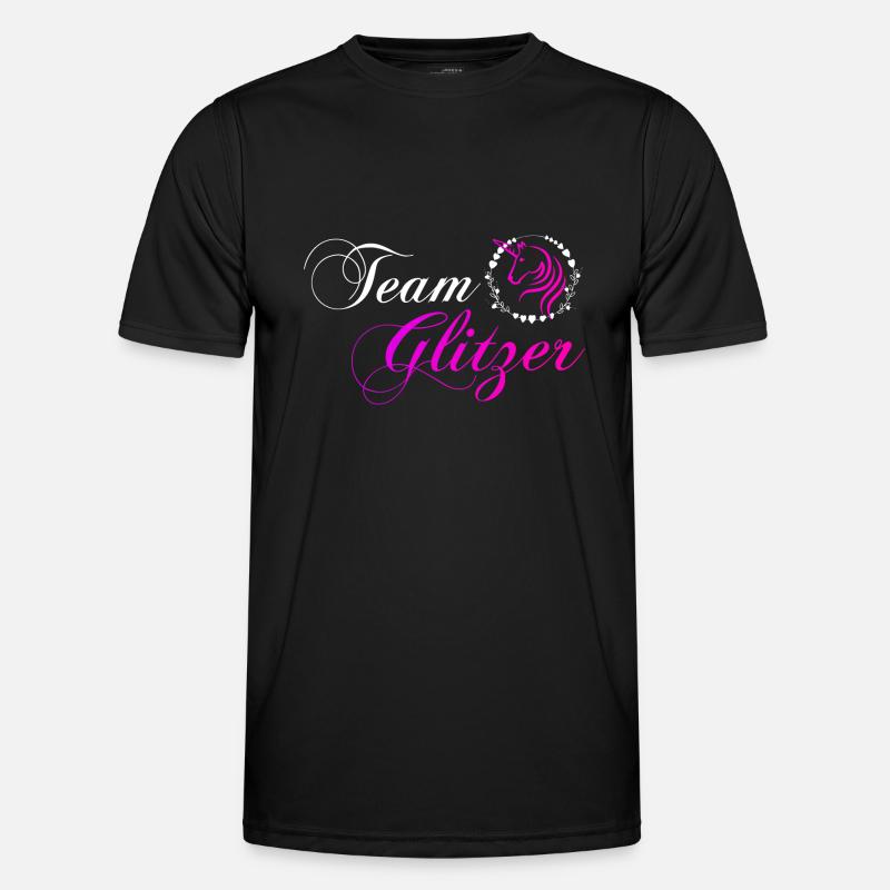 Team Glitzer - Männer Funktions-T-Shirt - Schwarz