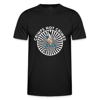 Klettern Bergsport Kletterer - Männer Funktions-T-Shirt - Schwarz - Vorne - AI Model Male 178 dark (178cm)