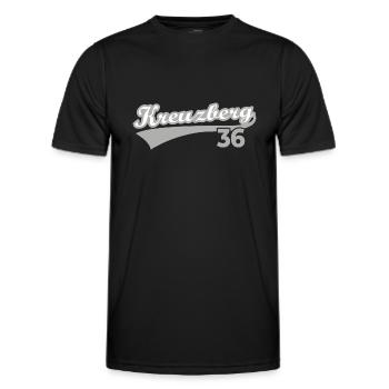 Kreuzberg 36 Berlin - Männer Funktions-T-Shirt - Schwarz - Vorne - AI Model Male 178 dark (178cm)