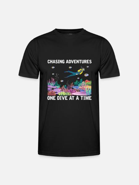 Plongée Aventure Plongeurs Mer Océan - T-shirt sport Homme - noir
