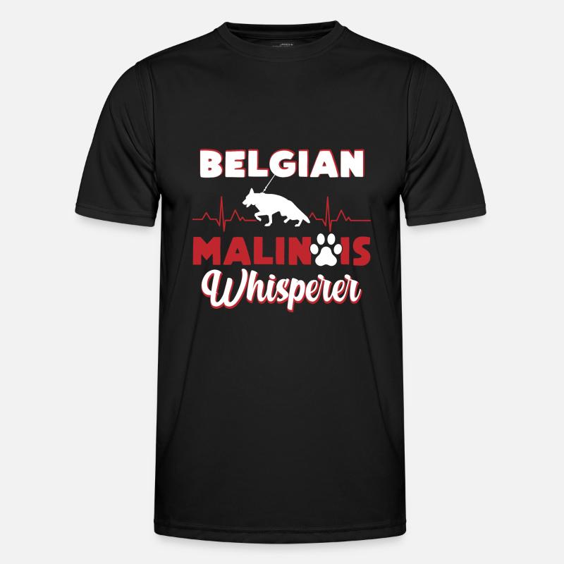 Malinois Flüsterer Herzschlag Schäferhund - Männer Funktions-T-Shirt - Schwarz