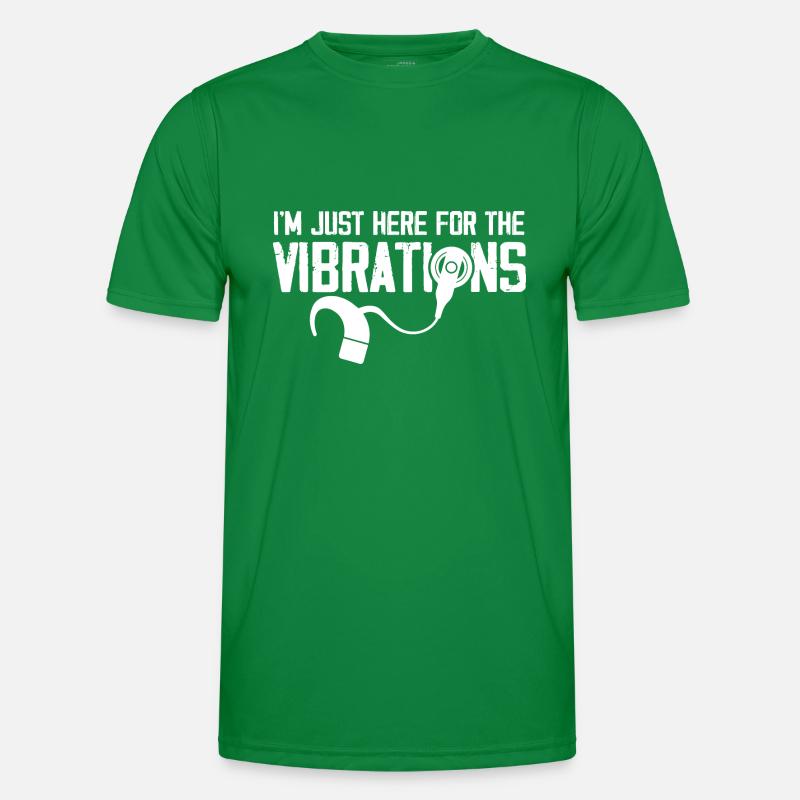 I'm Just Here for Vibrations | Deaf Pride Männer Funktions-T-Shirt