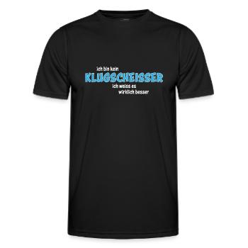 ich bin kein Klugscheisser - Männer Funktions-T-Shirt - Schwarz - Vorne - AI Model Male 178 dark (178cm)