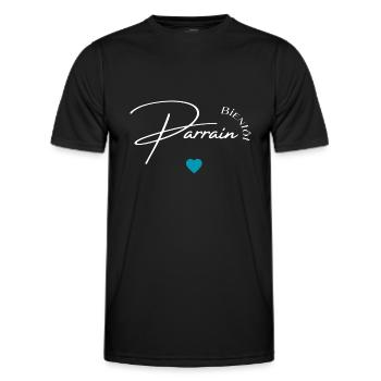Bientôt parrain - T-shirt sport Homme - noir - Devant - AI Model Male 178 dark (178cm)