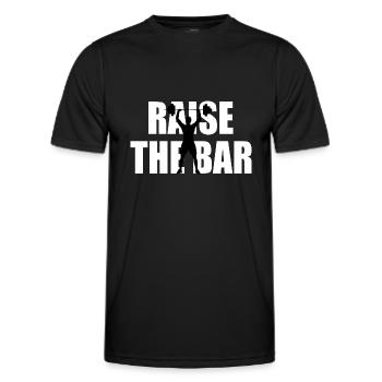 Heben Sie das Bar-Logo an - Männer Funktions-T-Shirt - Schwarz - Vorne - AI Model Male 178 dark (178cm)