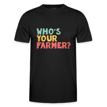 Landwirtschaft - Männer Funktions-T-Shirt - Schwarz - Vorne - AI Model Male 178 dark (178cm)