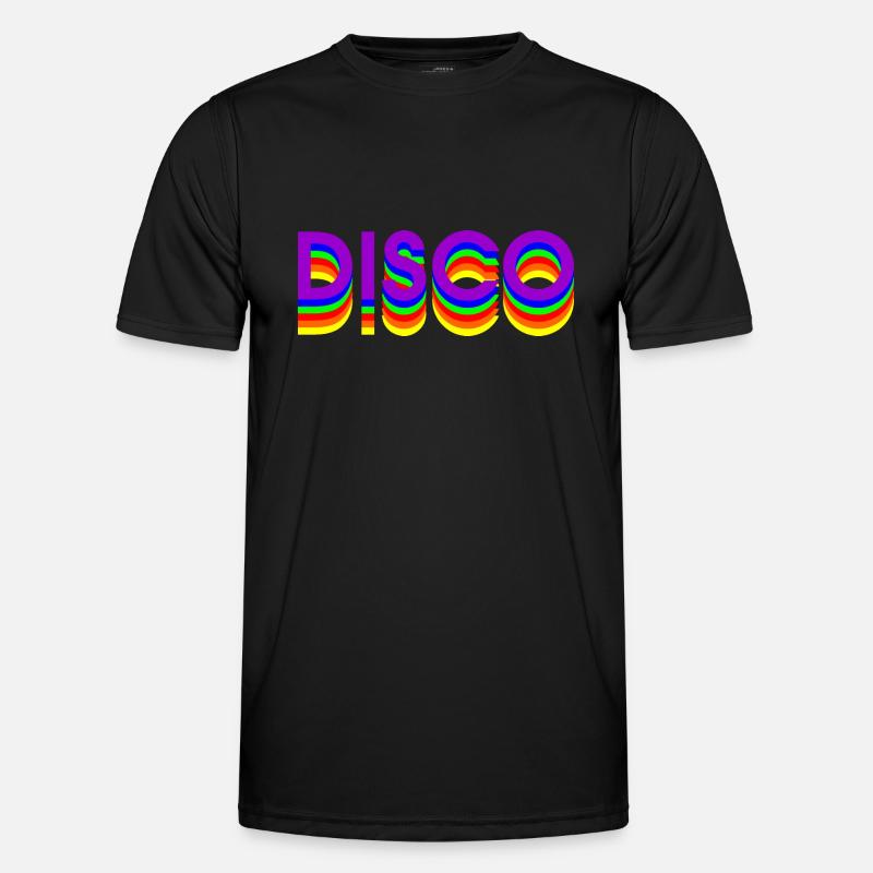 80er DISCO DANCE - Männer Funktions-T-Shirt - Schwarz