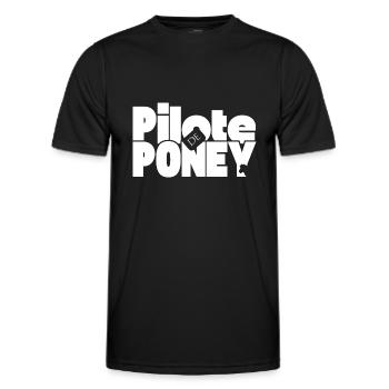 Pony-Pilot - Männer Funktions-T-Shirt - Schwarz - Vorne - AI Model Male 178 dark (178cm)