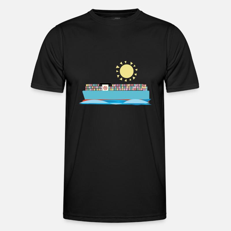 Container Ship - Men's Functional T-Shirt - black