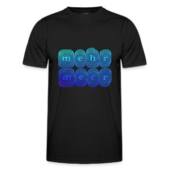 Mehr Meer - Sonne - See - Moin - Strand - Meerweh - Männer Funktions-T-Shirt - Schwarz - Vorne - AI Model Male 178 dark (178cm)