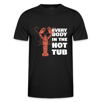Everybody In The Hot Tub Funny Crawfish Crayfish - Männer Funktions-T-Shirt - Schwarz - Vorne - AI Model Male 178 dark (178cm)