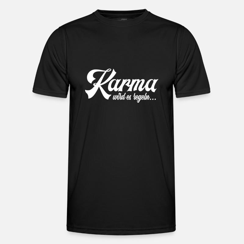 Karma wird es regeln - Männer Funktions-T-Shirt - Schwarz