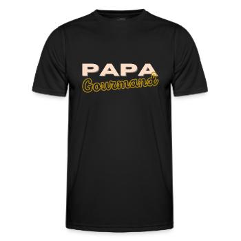 Papa Gourmand - T-shirt sport Homme - noir - Devant - AI Model Male 178 dark (178cm)