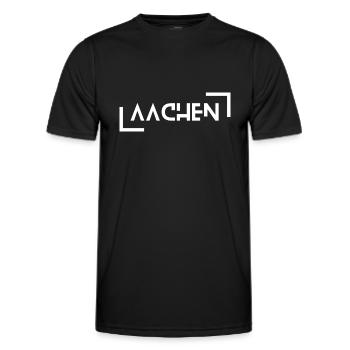 Aachen - Men's Functional T-Shirt - black - Front - AI Model Male 178 dark (178cm)