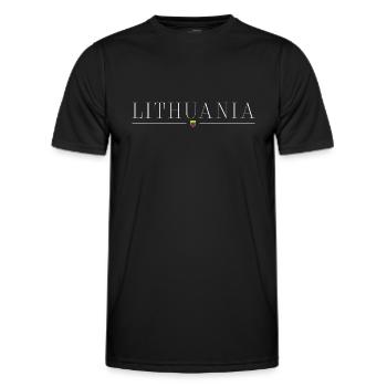 Litauen T-Shirt: Baltische Raffinesse - Männer Funktions-T-Shirt - Schwarz - Vorne - AI Model Male 178 dark (178cm)