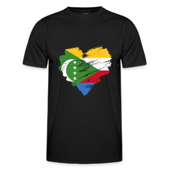 Comoros - Men's Functional T-Shirt - black - Front - AI Model Male 178 dark (178cm)